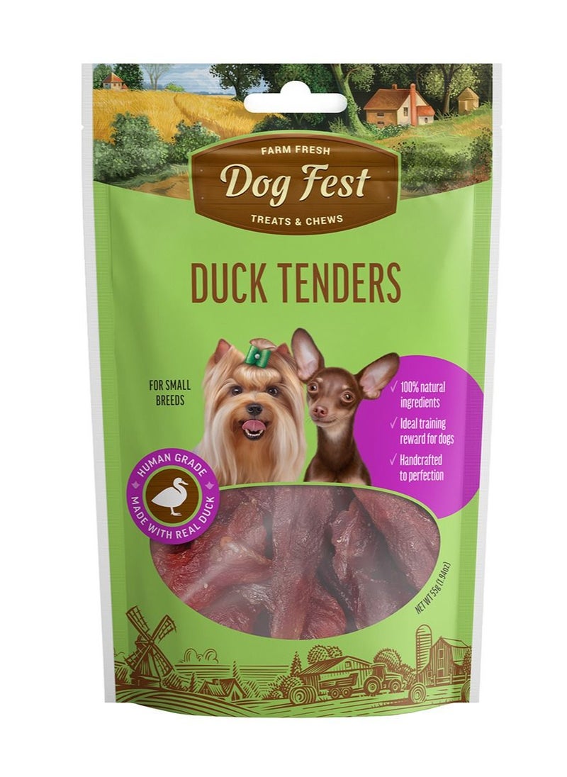 Dog Fest Duck Tenders Treats For Dogs 55g  - Image 1