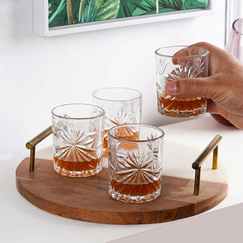 SKDBPM Crystal Highball Whiskey Glass Set of 6220 ML Clear Rocks Barware Diamond for Scotch and Drinks for Wine Whiskey Beer Party Glass - Image 5