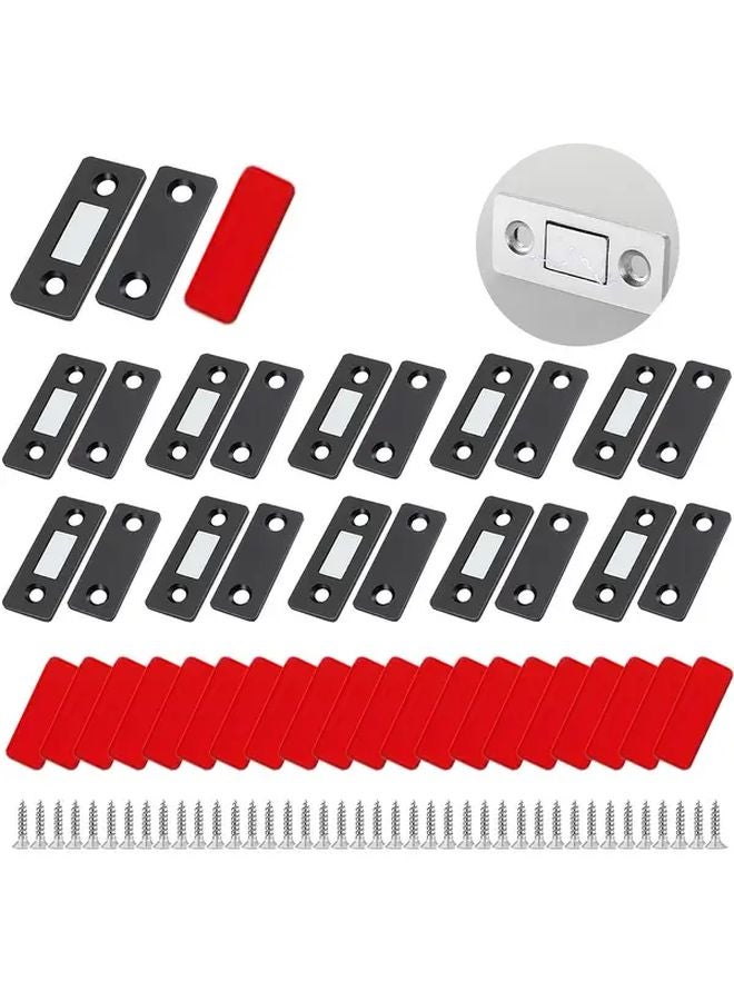 10pcs Black Heavy Duty Magnetic Door Closures Strong Hold No Drill Installation - Image 2