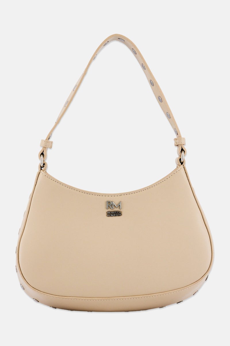 Rebecca Minkoff Women Brand Logo Shoulder Bag, Beige - Image 1