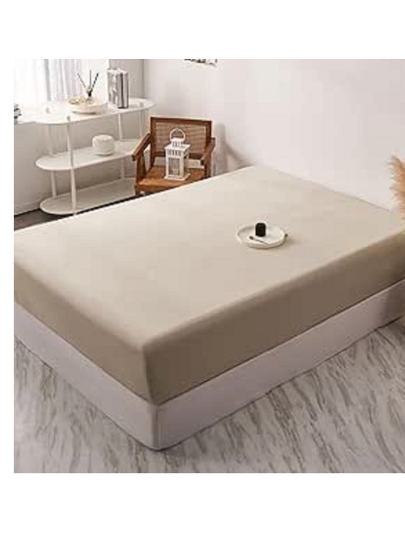 Lantique Cotton fitted Bed sheet 140 cm - café 