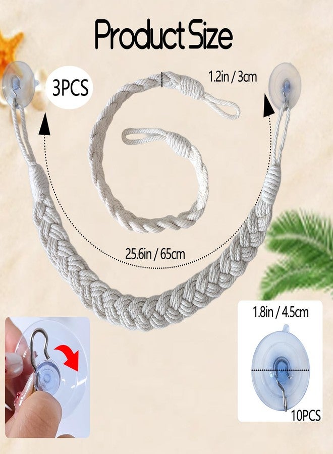 kathson 3pcs Hermit Crab Climbing Toys, Hermit Crab Climbing Rope Ladder with 10 Hook Suction Cup Reptile Tank Terrarium Accessories for Lizards Snakes Geckos (Red) - Image 2