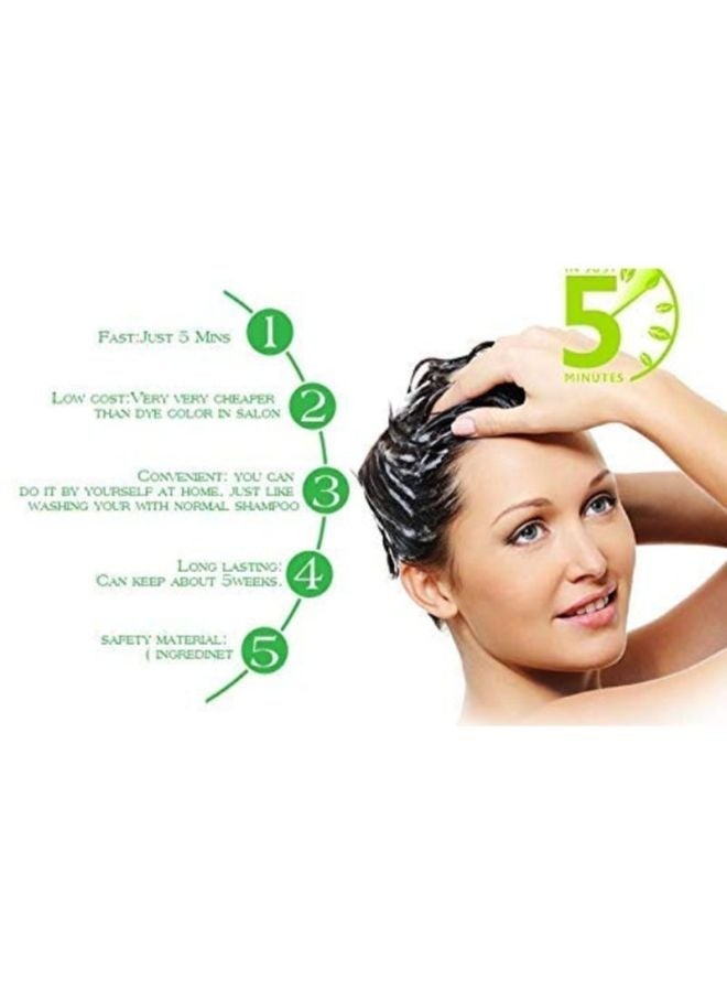Dexe Pack Of 10 Hair Colouring Shampoo Black,Gives you black hair everyday 250ml - Image 4