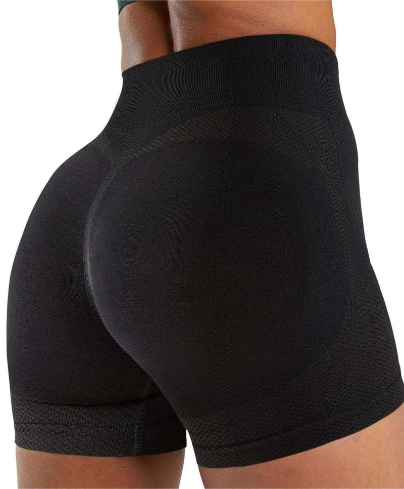 GirlFriend Women's High Waist Workout Shorts - Stretchable, Breathable Activewear for Gym and Sports - Image 3