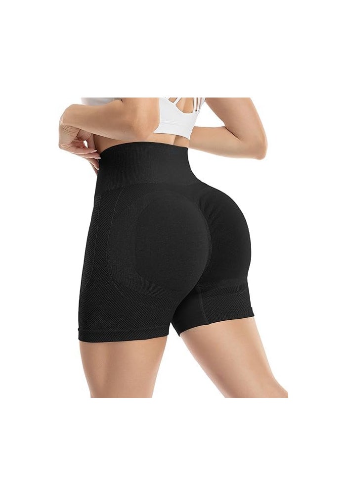 GirlFriend Women's High Waist Workout Shorts - Stretchable, Breathable Activewear for Gym and Sports - Image 1