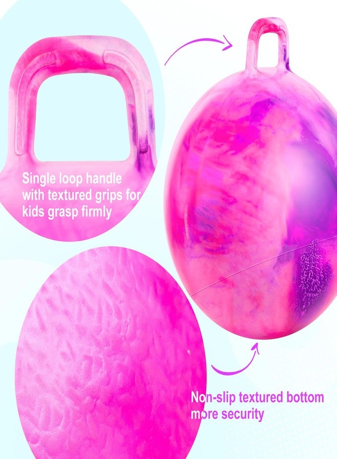 ZOOJOY 6pcs Hopper Balls for Kids 3-8, 18in Clouds Bouncy Ball with Handle, Sit on Hopping Toys for Sport/School/Team Indoor Outdoor Play Toys, Easter Basket Stuffers Gifts for Girls Boys 3 4 5 6 7 8 - Image 3