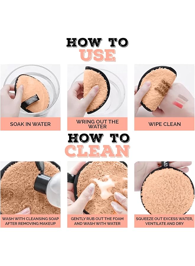 Aafeen Pack Of 3 Reusable Makeup Remover Pads Soft And Smooth Dual Sided Velvet Microfiber Cloth For Face Eye Lips Skin Cleansing Washable Facial Pad Eco Friendly Beauty Products Cleaning Wipes - Image 3