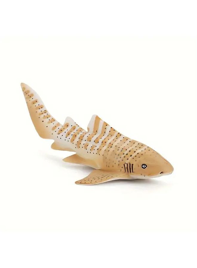 Lifelike Zebra Shark Model Educational Marine Life PVC Decor - Image 1