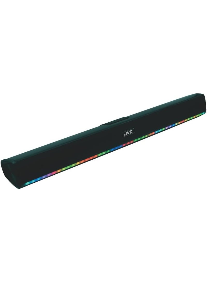 JVC 2.0 Channel Bluetooth Soundbar Speaker TH-N324B 20W with LED Display, USB, TF Card & AUX Input - Image 5