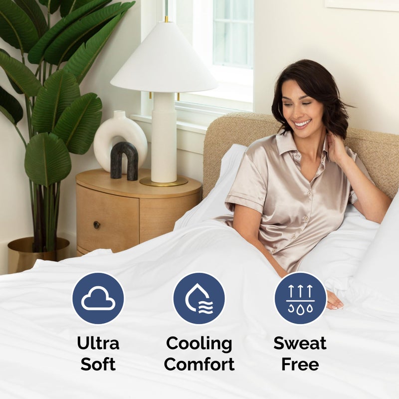 CGK Unlimited Split Head King Sheets Set - Top Split King Sheets for Adjustable Beds  Easy-Fit Split Head King Mattress - Flex Split Top King Sheets  Easy-Fit  Breathable  Deep Pocket Split King Sheets Set - White  - Image 5