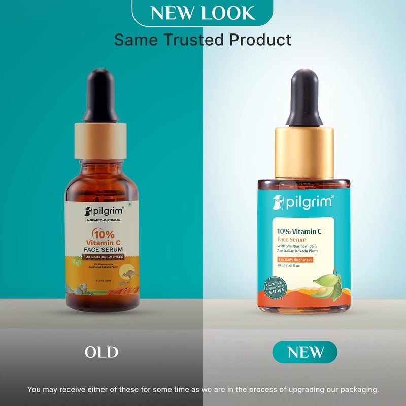 PILGRIM Pilgrim 10 Vitamin C Serum 30ml for Glowing SkinWith 5 Niacinamide Hyaluronic Glycolic AcidFades Dark Spots PigmentationFor All Oily Combination Normal Skin Beginner Friendly Men Women - Image 2