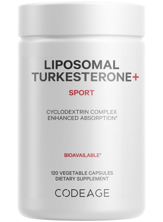 Codeage Turkesterone Supplement, 4-Month Supply, Hydroxypropyl-β-Cyclodextrin, Liposomal Delivery, Sports, Pre & Post-Workouts, Ajuga Turkestanica, Vegan, Gluten-Free, Non-GMO - 120 Capsules - Image 1