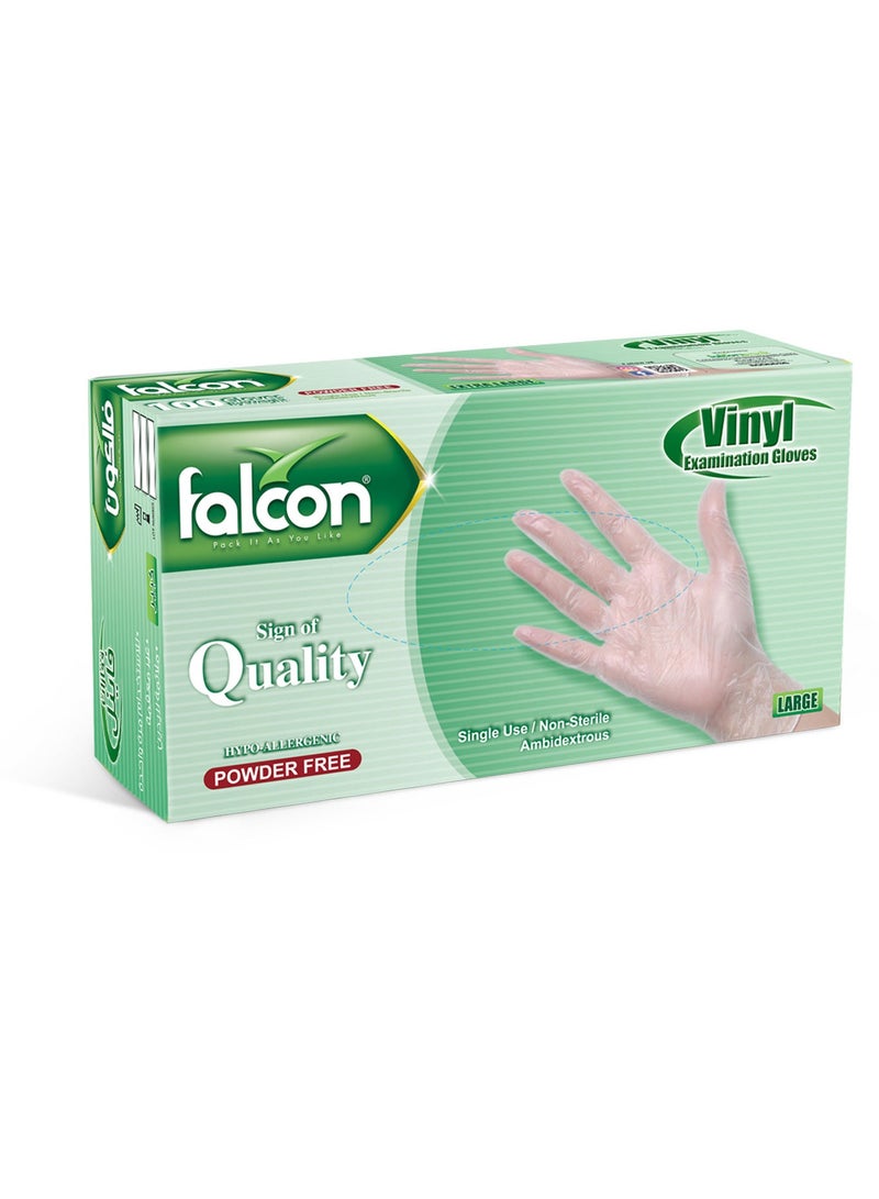 Falcon VINYL GLOVES VINYL GLOVES (L) POWDER FREE-1000 PC - Image 3