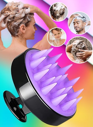 Hair Scalp Massager Shampoo Brush for Shower,Scalp Scrubber with Soft Silicone Bristles for Hair Growth & Dandruff Treatment,Wet Dry Oil Hair Massager Hair Care Hair Scalp Brush for All Hair Types