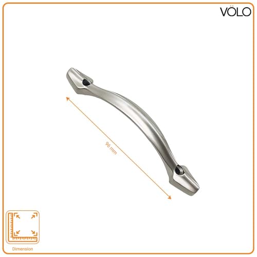 VOLO Chrome Finish Door and Window Handle for Home, Kitchen, and Office Doors - Cabinet/Window Handle for Modern Interiors (Model: Run 52) (1, 96MM (4 Inch)) - Image 2