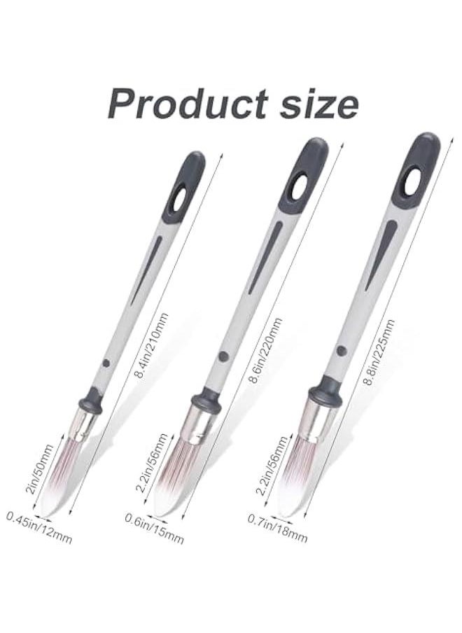 MOXO 3 t Brushes for Walls, 0.450.60.7 inch Small t Brush Wall Trim ting Tools Ideal for Baseboards House Wall Corners t Edger Brush and Touch Up ting  - Image 2