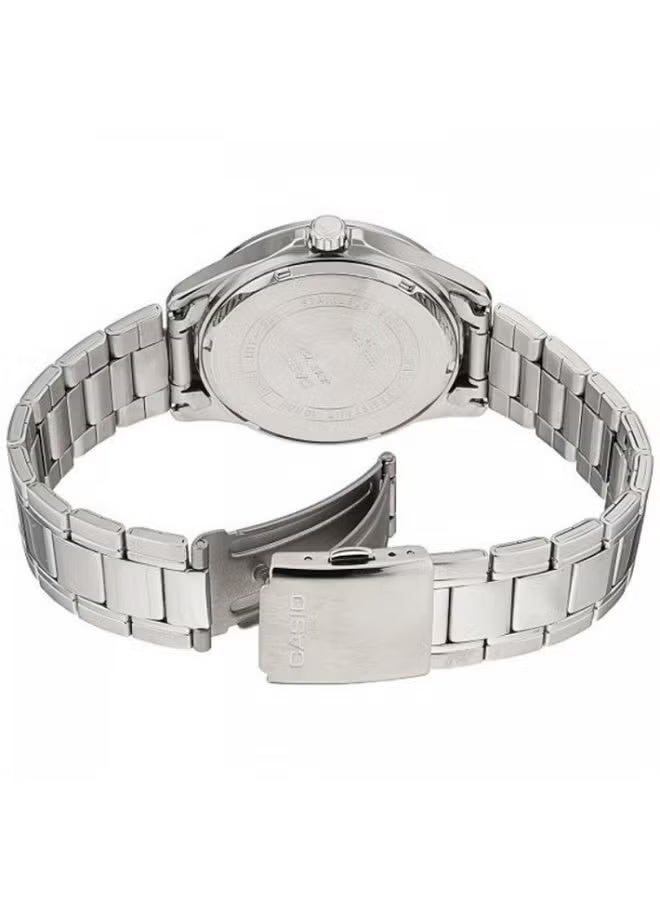 كاسيو ساعة كاسيو MTP-V002D-7B3UDF للرجال، أنالوج، ستانلس ستيل، ميناء أبيض كلاسيكي، أرقام رومانية، حركة كوارتز، عرض التاريخ، مقاومة للماء، ساعة يد عملية وغير رسمية - Image 2