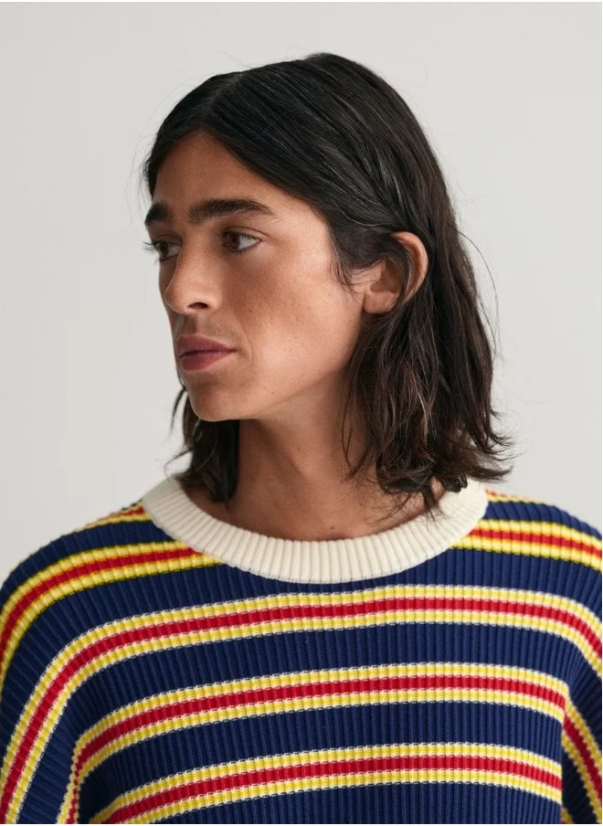 غانت Gant Multi Striped Crew Neck Sweater