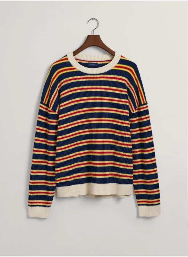غانت Gant Multi Striped Crew Neck Sweater