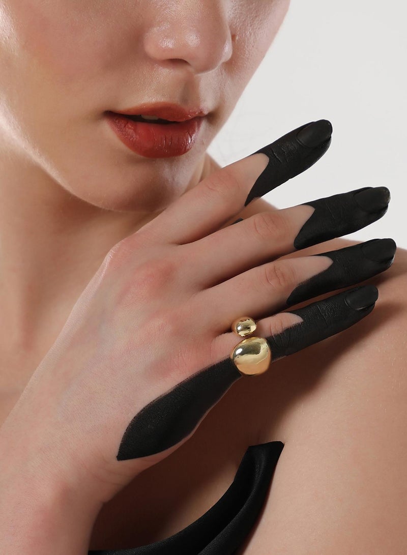 SOHI Semi-Chunky Adjustable Artificial Finger Ring Jewellery - Image 3
