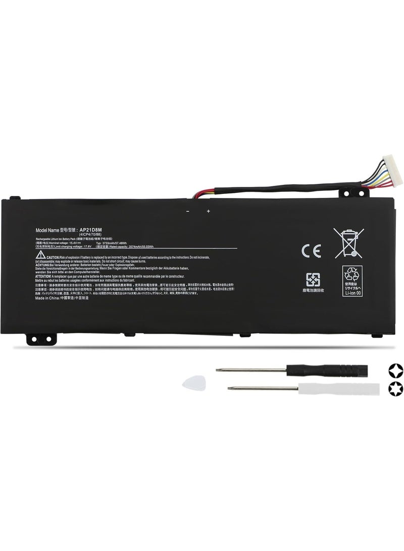 Terabyte بطارية AP21D8M متوافقة مع Acer Nitro V 15 ANV15-51، Nitro 16 AN16-51 بسعة 57.48Wh و 15.4V - Image 1