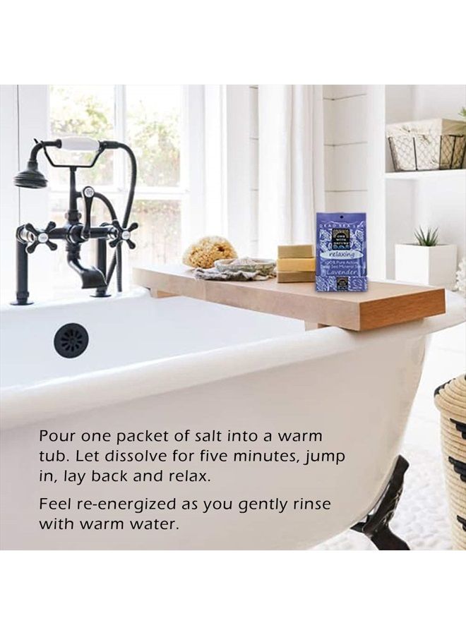 ONE WITH NATURE 100% Pure Dead Sea Mineral Bath Salt Eucalyptus 6 Pk, 2.5 oz Single Use Packets with Magnesium, Sulfur and 21 Essential Minerals. for Eczema, Psoriasis and All Skin Types. Natural, Therapeutic. - Image 4