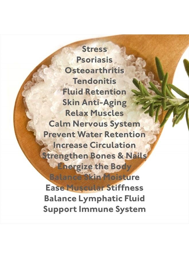 ONE WITH NATURE 100% Pure Dead Sea Mineral Bath Salt Eucalyptus 6 Pk, 2.5 oz Single Use Packets with Magnesium, Sulfur and 21 Essential Minerals. for Eczema, Psoriasis and All Skin Types. Natural, Therapeutic. - Image 3