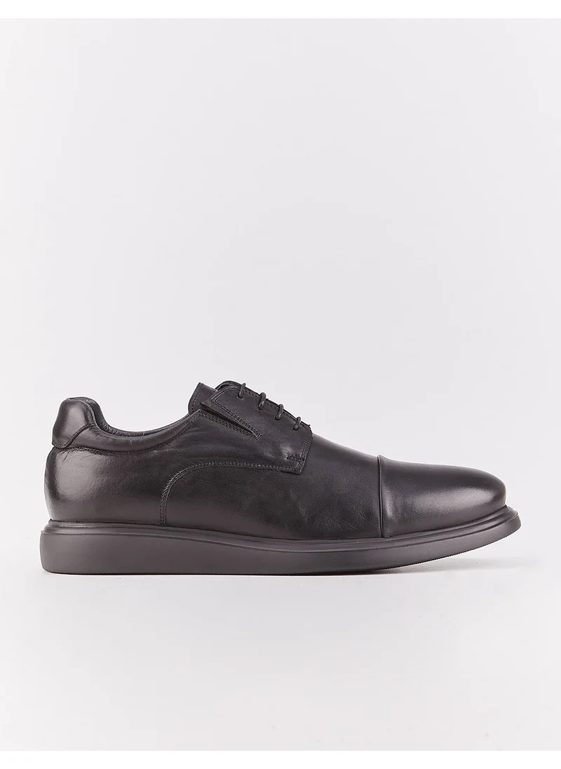 كاباني Genuine Leather Black Lace-Up Men's Casual Shoes