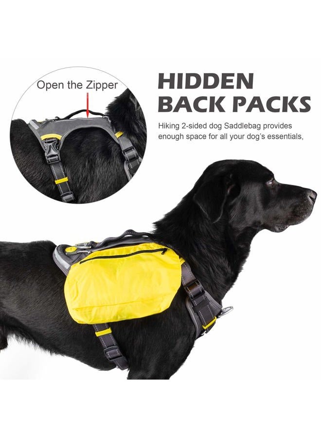 fida Dog Harness, Multi-Functional No-Pull Pet Vest Harness with Saddle Bags Backpack, Front Leash Clip, Adjustable Soft Padded Reflective No-Choke Dog Vest Heavy Duty for Medium & Small Dog, M, Black - Image 4