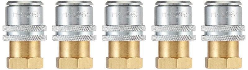 Haltec H5265 Standard Bore LockOn Air Chuck 5 Pack Durable Tire Inflation Chuck Gold Finish