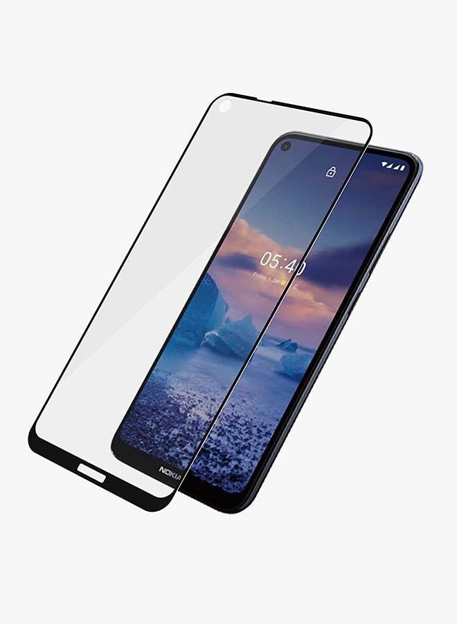 نيبمينينت لاصقة حماية للشاشة 9D من الزجاج المقوى بتغطية كاملة منحنية ومقاومة ممتازة للخدش بلمسة خماسية الأبعاد لهاتف نوكيا 5.4 لون أسود. - Image 2
