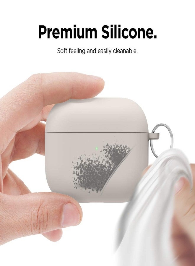 elago Liquid Silicone Case Compatible with AirPods Pro Case Cover - Keychain Included, Triple Layer Protection, Safeguard Design, Supports Wireless Charging [Stone] - Image 5