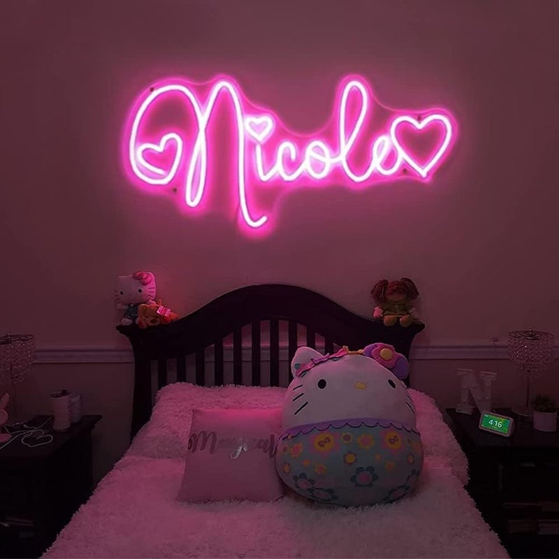 SIFTY COLLECTIONS Custom Neon Lights Signs Personalized Dimmable LED Neon Lights for Wedding Wall Decor Birthday Bar Party Business Logo or Name Signs Unique Birthday Gift or Company Signs  - Image 4