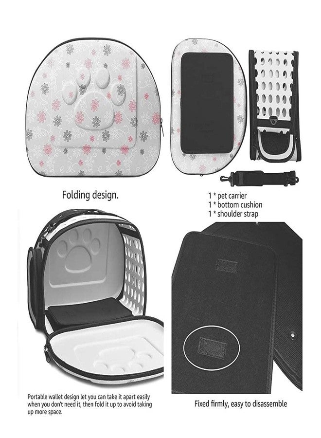 Petlicious & More® Portable Foldable (Grey) Pet Carry Bag Travel Shoulder Puppy Cat Outdoor Carrier Soft EVA Breathable Handbag (17 x 13 Inches) Pet Carrier - Image 4