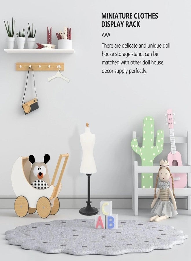 Jowxsx شكل فستان مصغر أبيض 1/24 دمية ديكور منزل الدمى، مجموعة منزل دمى DIY - Image 4