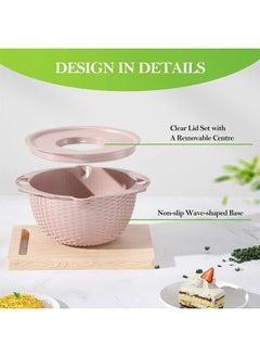 4 in 1 Mixing Bowl Set,360° Kitchen Strainer,Fruit/Vegetable Salad Mixer,Suitable for Home/Restaurant(Pink) - pzsku/Z5858A1EFCF57B7F59E4CZ/45/_/1721118236/4ecdb61e-9088-4ca8-992e-11da83c2f26c