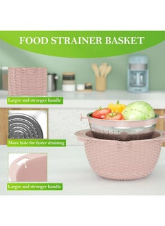 4 in 1 Mixing Bowl Set,360° Kitchen Strainer,Fruit/Vegetable Salad Mixer,Suitable for Home/Restaurant(Pink) - pzsku/Z5858A1EFCF57B7F59E4CZ/45/_/1721118239/ffe629a8-af38-4817-8f00-fdf2dc81dedb