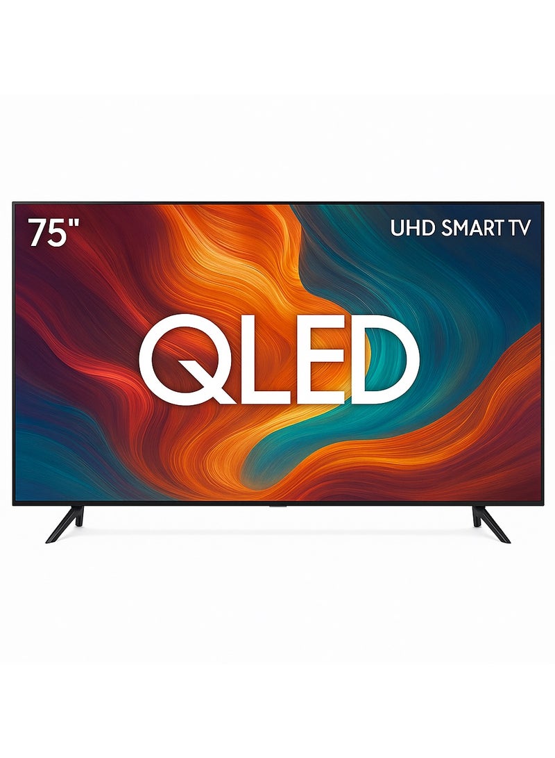 سرين شاشة سرين 75 بوصة سمارت QLED UHD، تصميم مسطح، نظام ويب أو إس، دقة 4K، لون أسود – الموديل SRET-75S4KWQ2 - Image 5