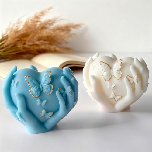 PEVOGON Heart-Holding Butterfly Candle Mold - Valentine's Day Silicone Mold for DIY Candle Making, Soap, and Resin Crafts - Image 5