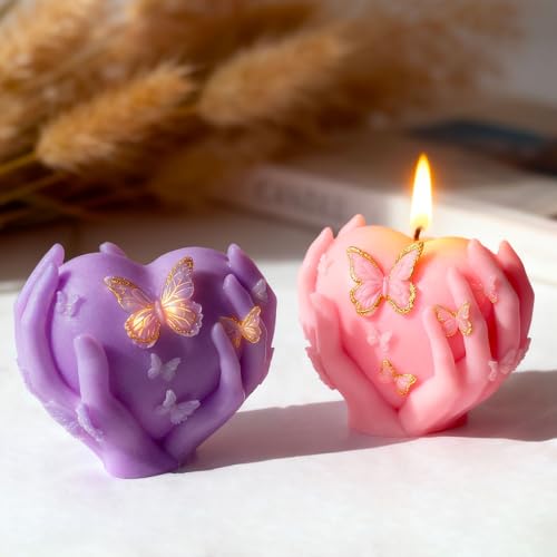 PEVOGON Heart-Holding Butterfly Candle Mold - Valentine's Day Silicone Mold for DIY Candle Making, Soap, and Resin Crafts - Image 4