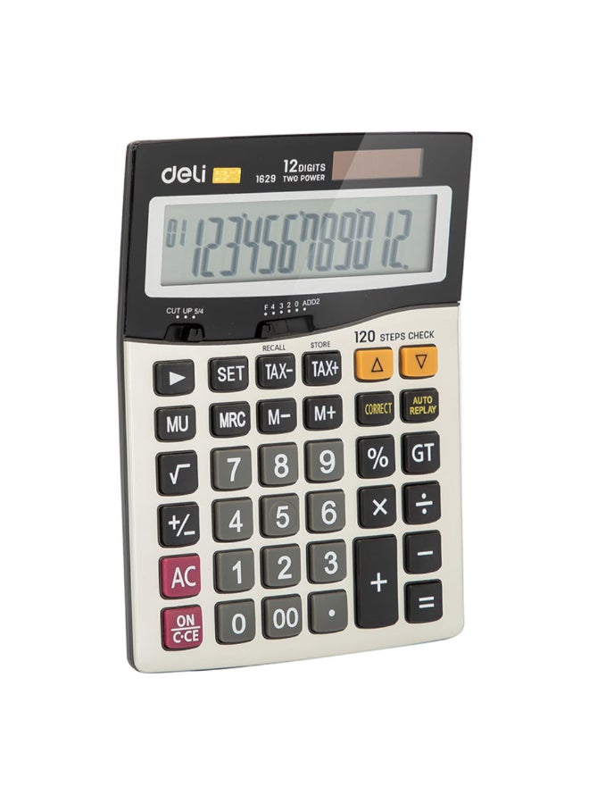 ديلي آلة حاسبة مكتبية 12 رقم مزدوجة الطاقة بوظيفة حساب الضرائب ألوان متعددة 3.8 × 13.7 × 19 سم 146370 - Image 3