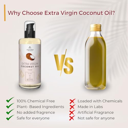 The Tribe Concepts Extra Virgin Coconut Oil, All Natural Moisturizer, Face Cream, Body & Hair Massage Oil, 100% Chemical Free & Natural - 200 ml - Image 5