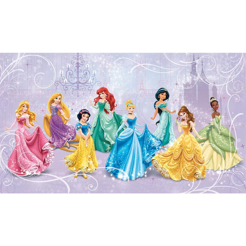 Disney RoomMates JL1280M Disney Princess Royal Debut Water Activated Removable Wall Mural, 10.5 ft x 6 ft - Image 1