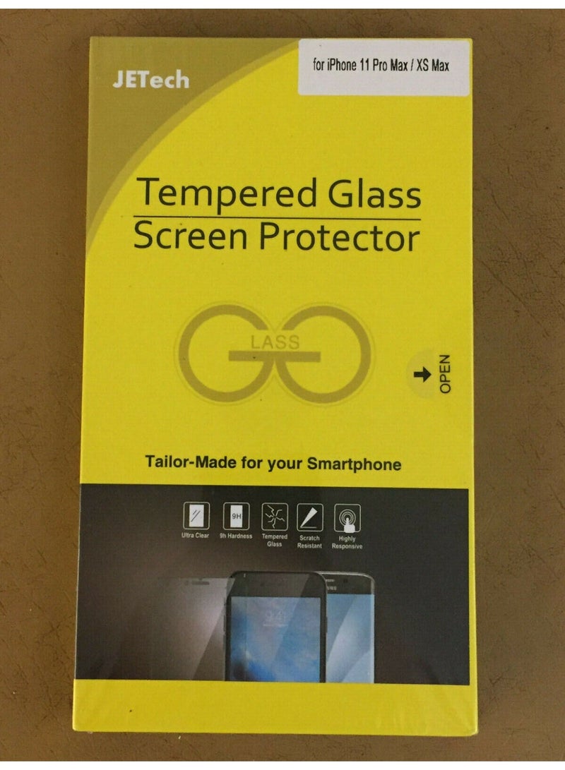 جي تيك لاصق شاشة زجاجي مقوى من لهاتف ايفون 11 برو ماكس و XS ماكس عالي الوضوح ومقاوم للخدش - Image 1