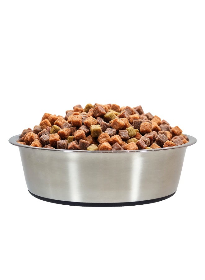 أن ان سي بيتس وعاء طعام للكلاب مع حلقة مطاطية مانعة للانزلاق وحواف مستديرة ناعمة، أوعية كلاب شديدة التحمل من الفولاذ المقاوم للصدأ للسلالات المتوسطة إلى الكبيرة، آمنة للغسل في غسالة الأطباق، 26 سم (أسود) - Image 1