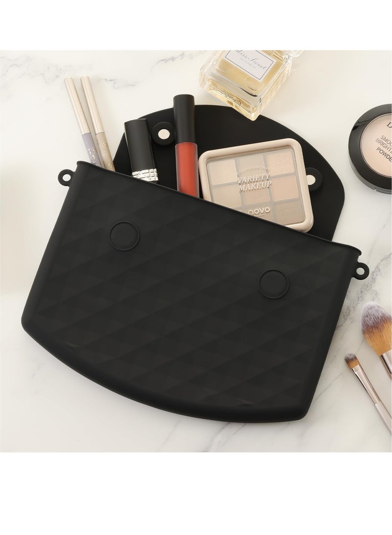 KASTWAVE Cosmetic Bag, Make Up Bag Silicone Travel Bag, Travel Must Haves, ,Toiletry Bags for Traveling Women Dirt-resistant and environmentally friendly for travel, business travel - Image 3