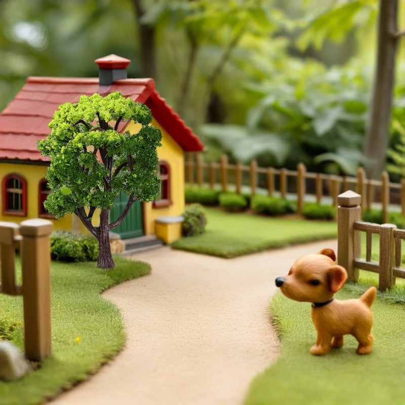 WINOMO 12pcs 1:50 Train Scenery Landscape Model Trees (Green) - Image 2