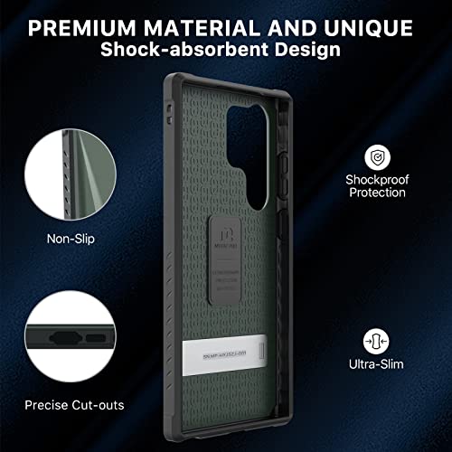 M MYBAT PRO MyBat Pro Beyonder Series for Samsung Galaxy S23 Ultra Case with Stand (6.8"), Military Grade Protective Slim Thin Durable Hard Shockproof Slip Proof Cute Solid Case for Men, Green - Image 4
