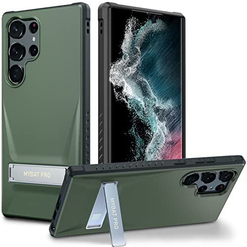 M MYBAT PRO MyBat Pro Beyonder Series for Samsung Galaxy S23 Ultra Case with Stand (6.8"), Military Grade Protective Slim Thin Durable Hard Shockproof Slip Proof Cute Solid Case for Men, Green - Image 1