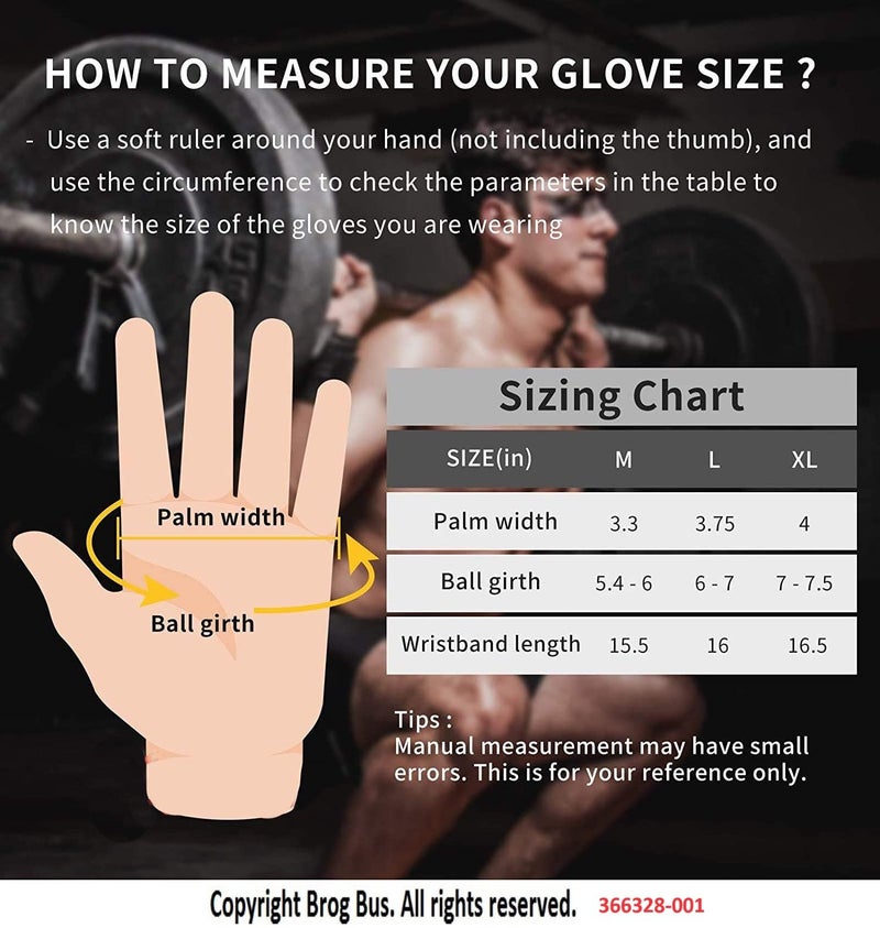BROGBUS Neoprene Weight Lifting Workout Gym Gloves With Wrist Support For Men And Women (Large, Black) - Image 3